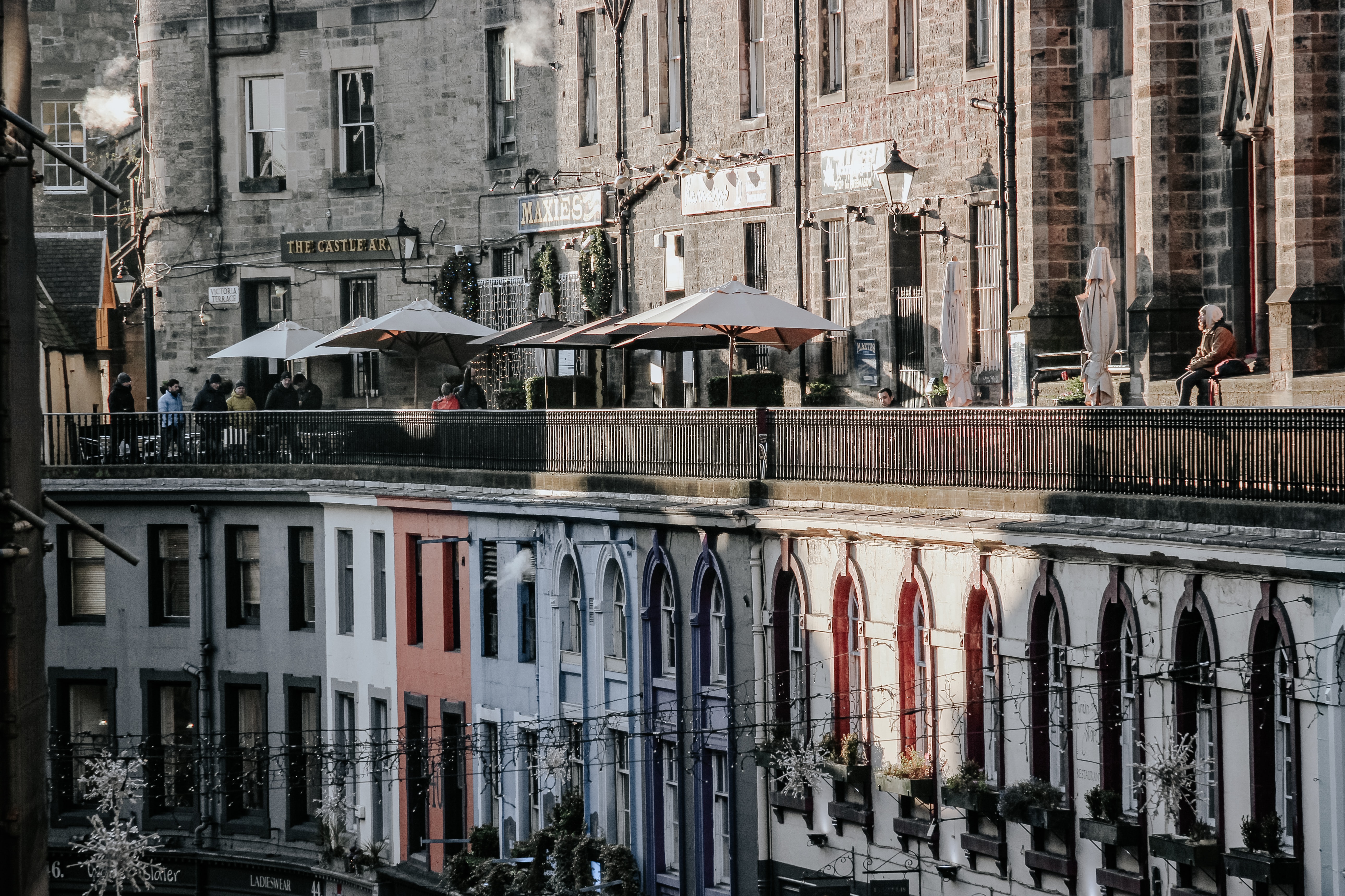 Balcony street in Edinburgh